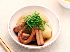 いかと大根の煮物盛付け例