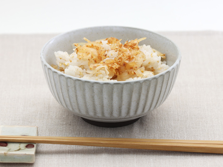 らっきょうおかか混ぜご飯